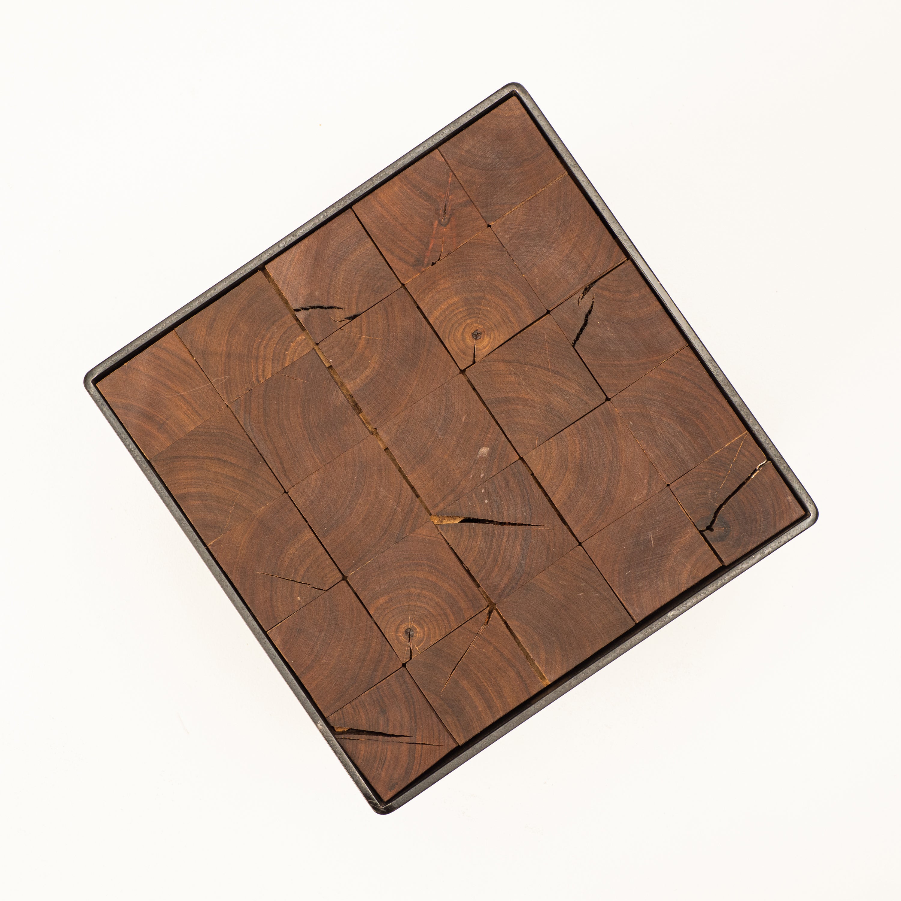 Wood Block Side Table