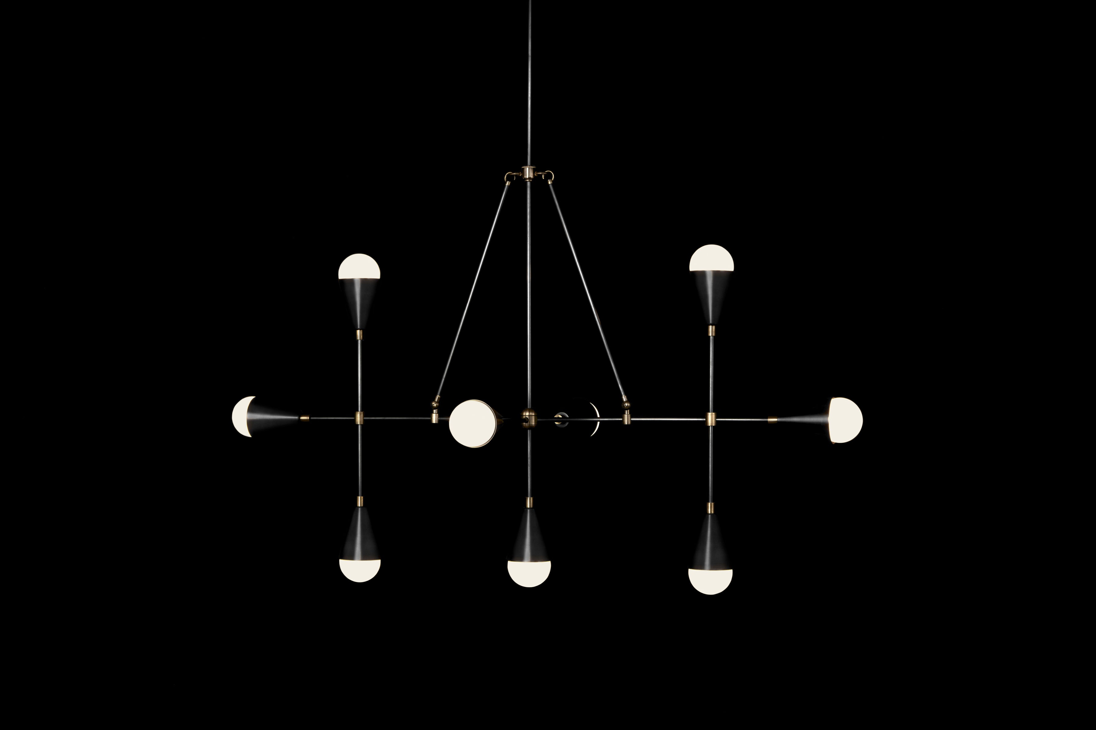 finish : blackened brass / joints : aged brass