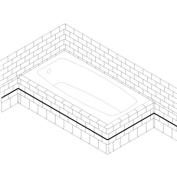 Tub Surround Using Radius Trim