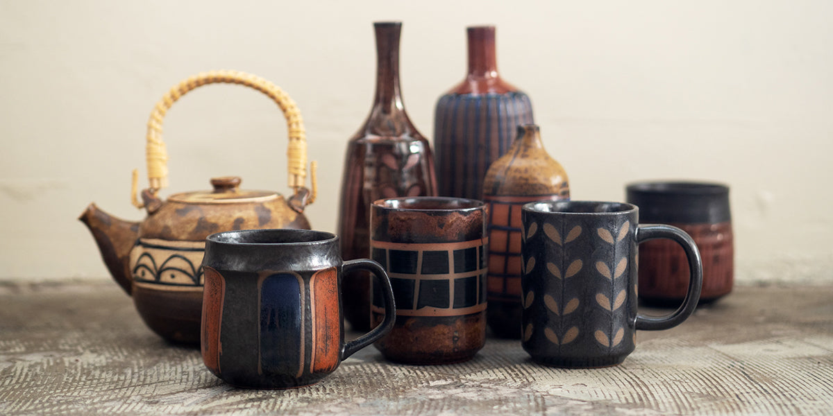 Tajimi Mid Century Hand Made Pottery