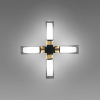 finish : Matte black / ring : Brushed brass / glass : Clear glass